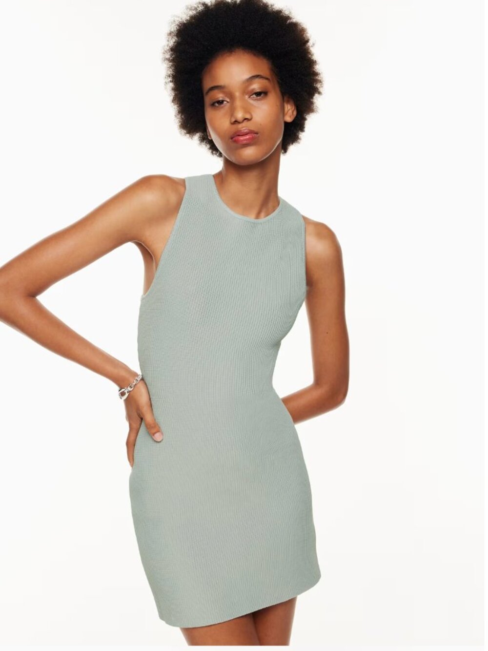 Aritzia Babaton Sculpt Knit Racer Mini Dress
